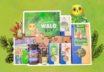 Die Themenbox ist gefüllt mit vielen verschiedenen Produkten zum Thema Wald! | © SONNENTOR